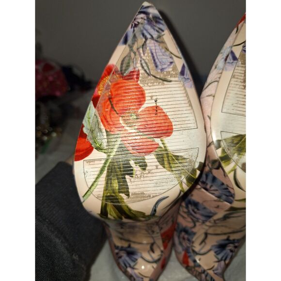 Aldo Women's Floral Pump Heels Bold Pattern Office Siren Cocktail Party Size 9 - Picture 8 of 9